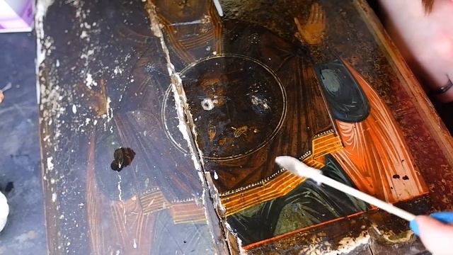 РЕСТАВРАЦИЯ ДРЕВНЕЙ ИКОНЫ за 4 минуты / Илья Тимкин смотреть онлайн