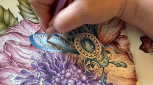 Adult Coloring - Magical Dawn Flower and Bees Part 2