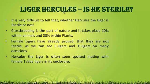 Is Liger Hercules Sterile?