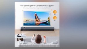 YABER Pro V8 4K Projector with WiFi 6 and Bluetooth 5.0 450 ANSI Outdoor Projector Portable