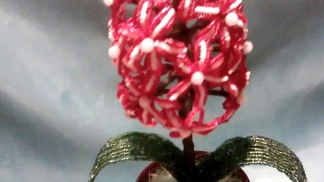 Гиацинт из бисера готовая работа смотреть онлайн