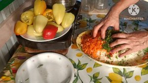 Маринованный перец фаршированный капустой