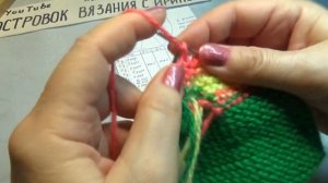 #707 Следки спицами частичным вязанием_ тапочки с бесшовной подошвой.