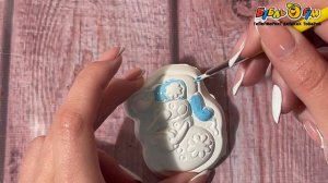 Магниты из гипса LORI Снеговик и снежинка