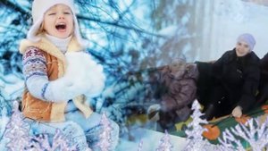 Серебристые снежинки детские песни avi