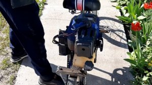 Велосипед с двигателем от бензокосы "Дрынолёт"