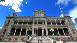 Прогулка по Гонолулу – столица американского штата Гавайи. Дворец короля Гавайи.