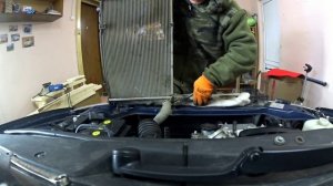 Замена радиатора лада гранта , УСТАНОВКА своими руками , трубчатый радиатор