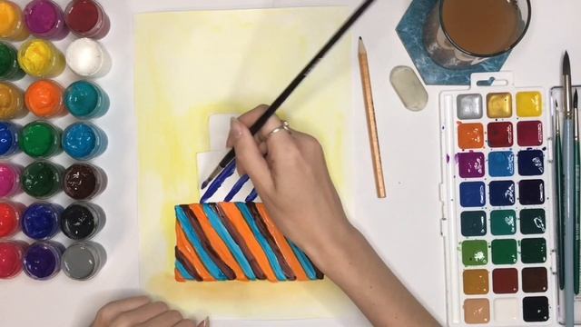 Праздничный торт. Гуашь. Как нарисовать самый вкусный торт с детьми? Мастер-класс для дошкольников.