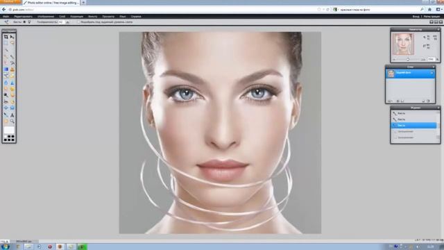 GiveFoto.ru - Коррекция глаз (красные глаза) в онлайн Фотошопе смотреть онлайн