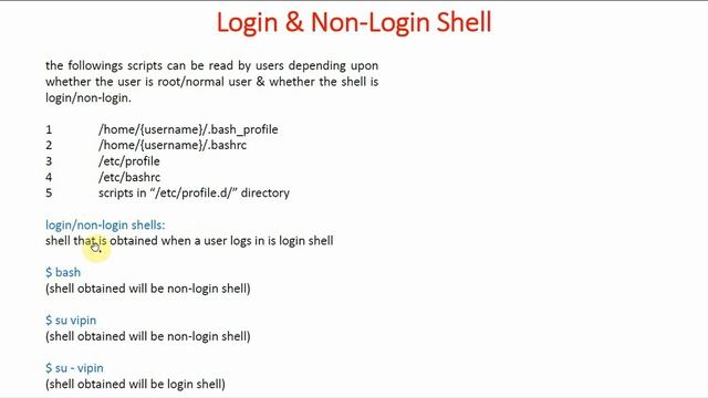 63-What is Login Shell in Linux | What is Non-Login Shell in Linux | Critical Files in Linux