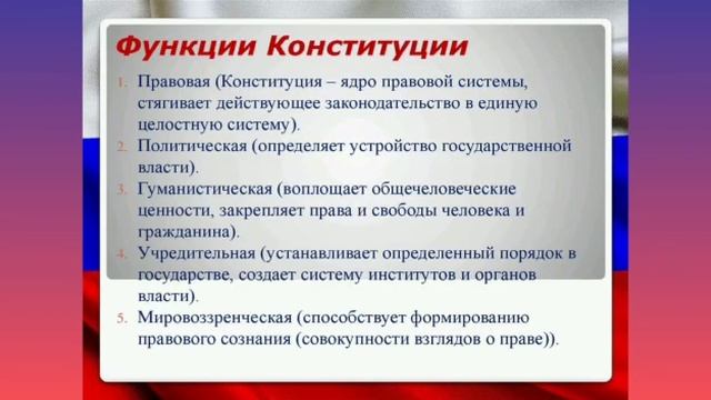 Презентация "Конституция   основной закон, по которому мы живём"
