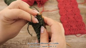 Двухсторонний узор для ШАРФА из обвитых петель бриошь спицами ? Double-sided twisted Brioche Stitch