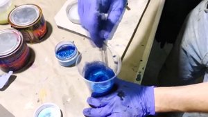 Хамелеон. Флейки. Покраска капота в три цвета.