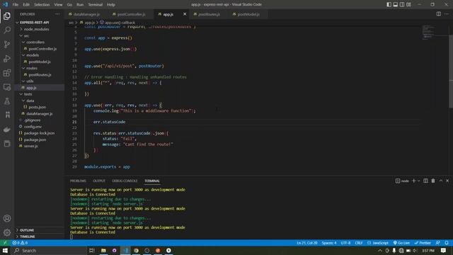 Express JS Complete Course #25 - Implement basic error handling middleware