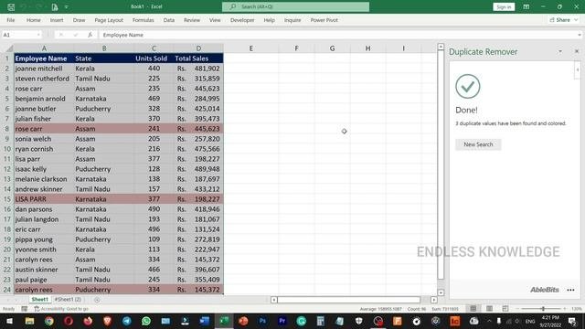 How to Find Duplicates and Unique Values in Excel in Tamil