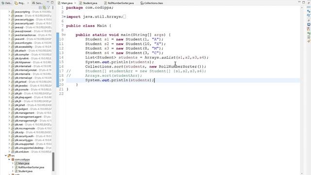 Comparable & Comparator interfaces in java Part 2 | Sort array & list of objects with Comparator