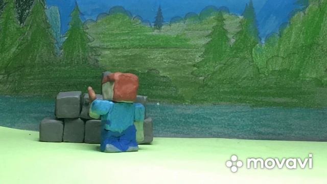 Пластилиновый мульт про МАЙНКРАФТ. 2# выживание смотреть онлайн