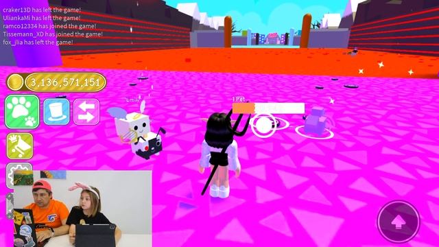 Мимилашка играет в Pet Simulator ROBLOX | У Миланы Пэта зовут Василий :)