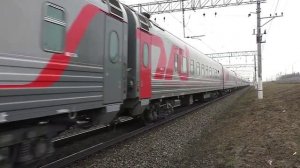 Электровоз ЭП20-073 (ТЧЭ-6) со скорым фирменным поездом "Анапа-Москва" №012М Москва - Анапа.