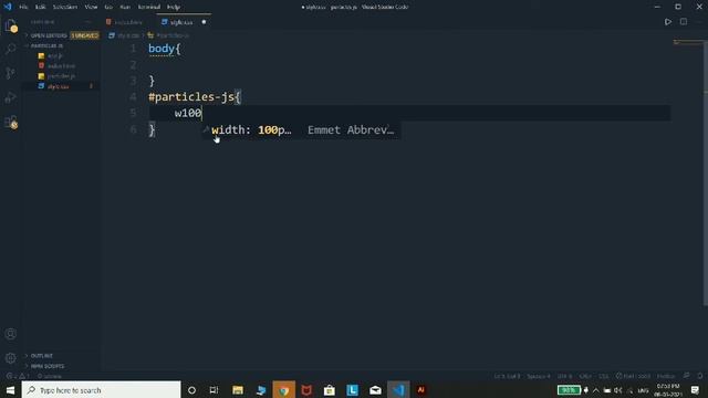 Background animation using particle js || html and css