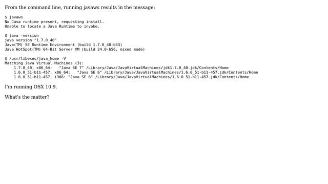 Apple: Javaws unable to locate JRE on 10.9 Mavericks смотреть онлайн