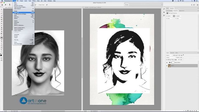 Free Photoshop Brushes of Dynamic Watercolor to Create Digital Watercolour using negative space смотреть онлайн