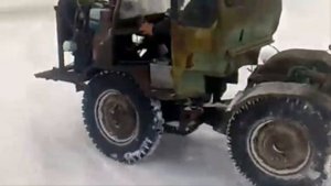 Самодельный трактор-переломка без руля