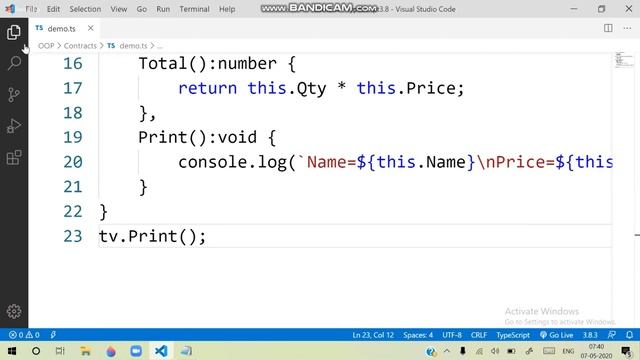 Typescript 89..what is interface or contract in typescript