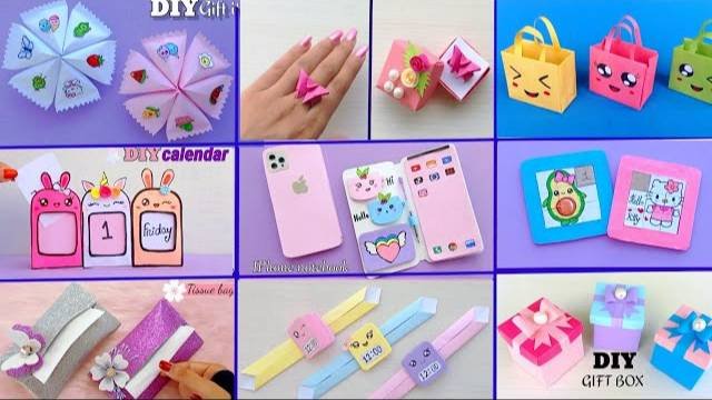 9 EASY CRAFT IDEAS || School Craft Idea || DIY Origami Craft || School Hacks || Paper Mini Gift Idea