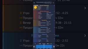 Время восхода и захода солнца