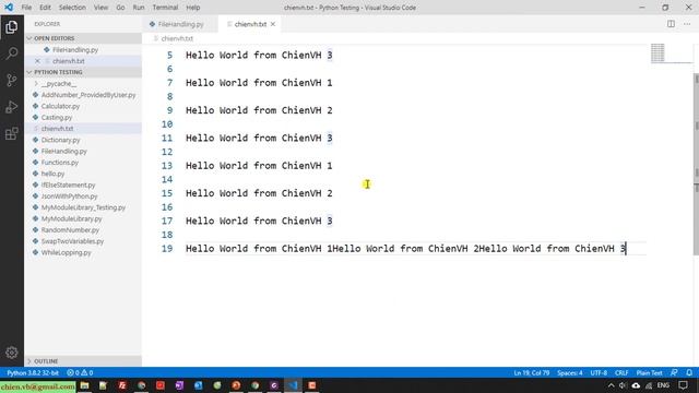 Python Code: #11 File Handling in Python - Create, Open, Read, Write & Append