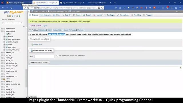 Pages plugin for thunderPHP Framework #04 | Add page UI | Quick programming tutorial