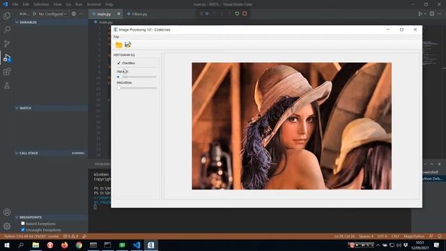 Histogram equalization to photo | Python | OpenCV | PyQT | смотреть онлайн