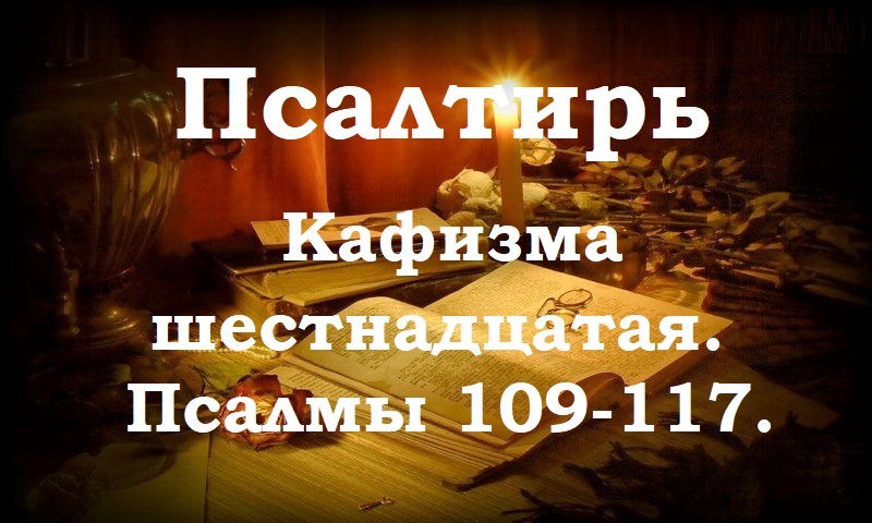 Псалтирь святого пророка и царя Давида в переводе Бируковых. Кафизма шестнадцатая. Псалмы 109 -117.