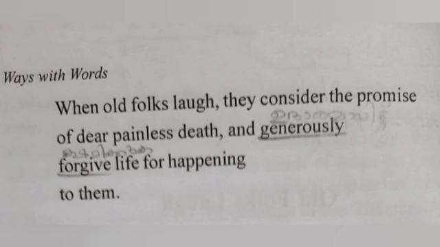 Calicut University 1st sem ways with words OLD FOLKS LAUGH poem malayalam summary смотреть онлайн