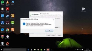 Anaconda Destination Folder Contains 1 Space Error - This Cause Several Conda Packages - How To Fix