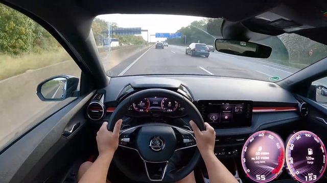 2023 Skoda Fabia Monte Carlo 1.5 TSI EVO DSG 150 PS TOP SPEED GERMAN AUTOBAHN DRIVE POV