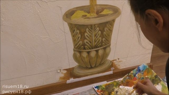 Объемный рисунок на стене обманка Вазон | Художник Наталья Боброва смотреть онлайн