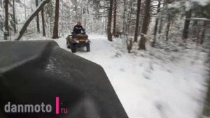Прокат квадроциклов и снегоходов в Перми - Поездка на квадрике по заснеженной трассе с друзьями