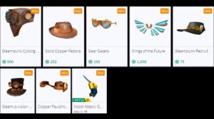 Featured Items on Roblox steampunk