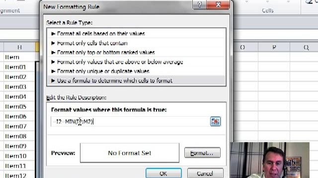 Excel - How to Highlight the Lowest value in each Row? - Episode 1206