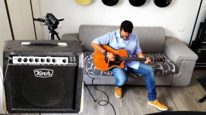 Roland Jazz Chorus JC22 and Acoustic Guitar