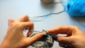 Вязание мочалки крючком