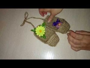 Сувенирные лапти//мастер класс