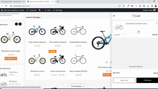 How To Create Online Bike Store Website in WordPress 2023 | Themehunk