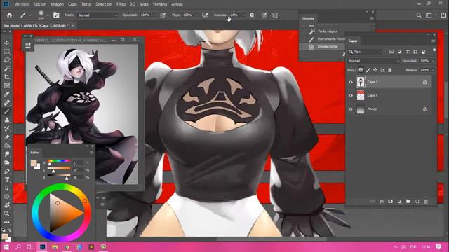 Glory to Mankind || 2B - Nier automata fan art || Photoshop смотреть онлайн