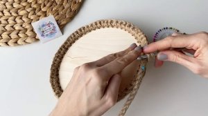 ВСЕ ПО ПОЛОЧКАМ ?? КОРЗИНА-КЛУБОЧНИЦА из джута с готовым круглым дном. РАСЧЕТ изделия!
