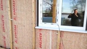 Монтаж Планкен скошенный из лиственницы на фасад