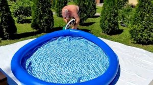 Бассейн надувной INTEX  244х61см,установка с фильтр-насосом.